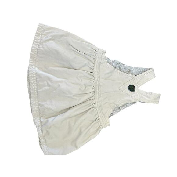 Vintage Y2K Baby Gap Romper Dress Overalls Khaki Cotton Lined size 6-12 months - Picture 9 of 13